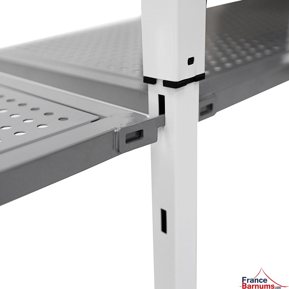 structure pliante de la table comptoir de 4m sur 2 niveaux de 40cm et ses encoches pour le second niveau structure pliante de la table comptoir de 4m sur 2 niveaux de 40cm et ses encoches pour le second niveau