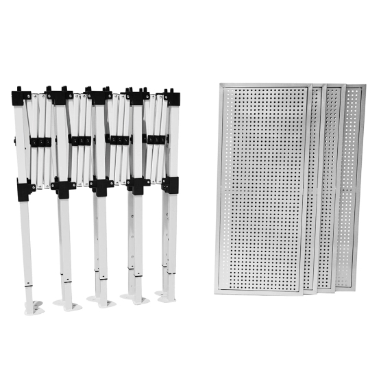 présentoir comptoir métallique pliant 4m avec pieds réglables en hauteur présentoir comptoir métallique pliant 4m avec pieds réglables en hauteur