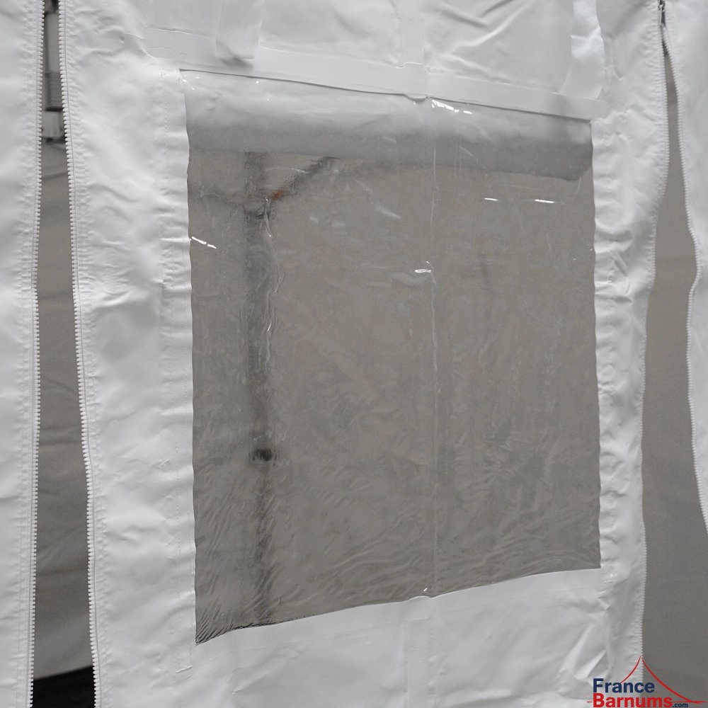 Porte avec fenêtre transparente enroulable en PVC transparent 63cm de large Porte avec fenêtre transparente enroulable en PVC transparent 63cm de large