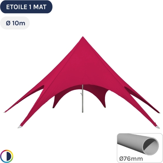 Star tente rouge diamètre 10m