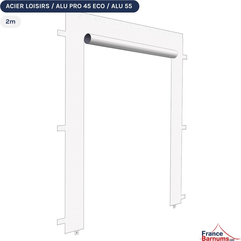 Paroi porte 2m blanc 300g pour barnum pliant Acier Semi-Pro Paroi porte 2m blanc 300g pour barnum pliant Acier Semi-Pro
