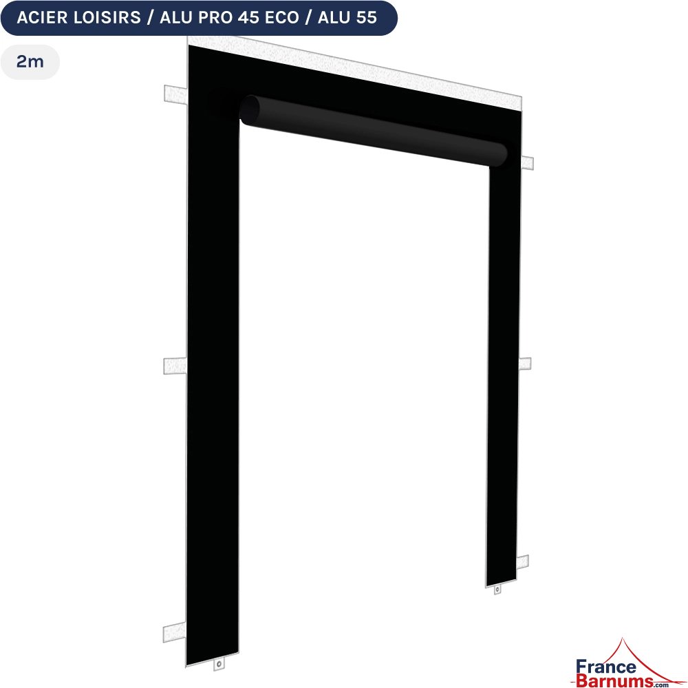 Paroi porte 2m noir 300g pour barnum pliant Acier Semi-Pro Paroi porte 2m noir 300g pour barnum pliant Acier Semi-Pro