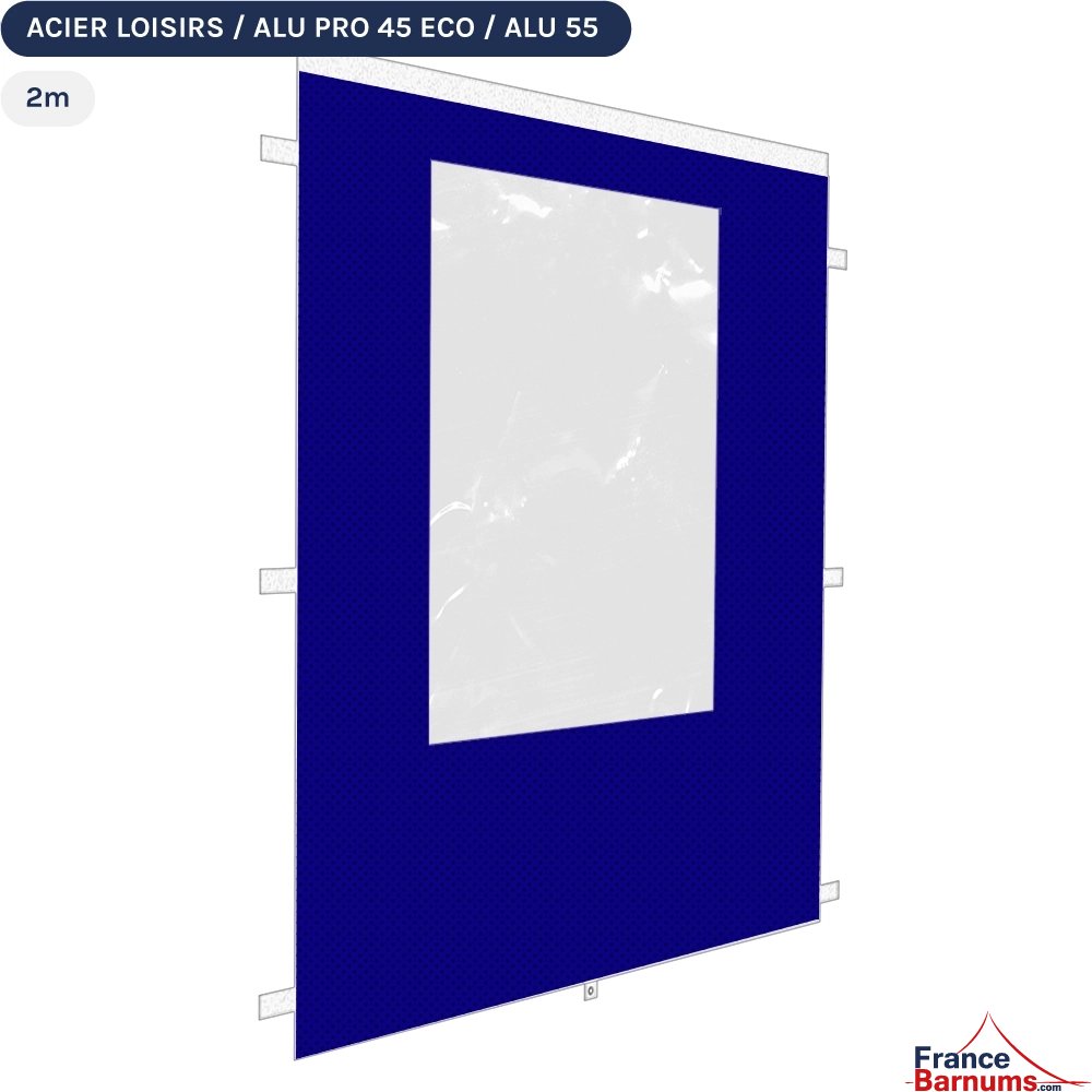 Paroi fenetre 2m bleu 300g pour barnum pliant Acier Semi-Pro Paroi fenetre 2m bleu 300g pour barnum pliant Acier Semi-Pro