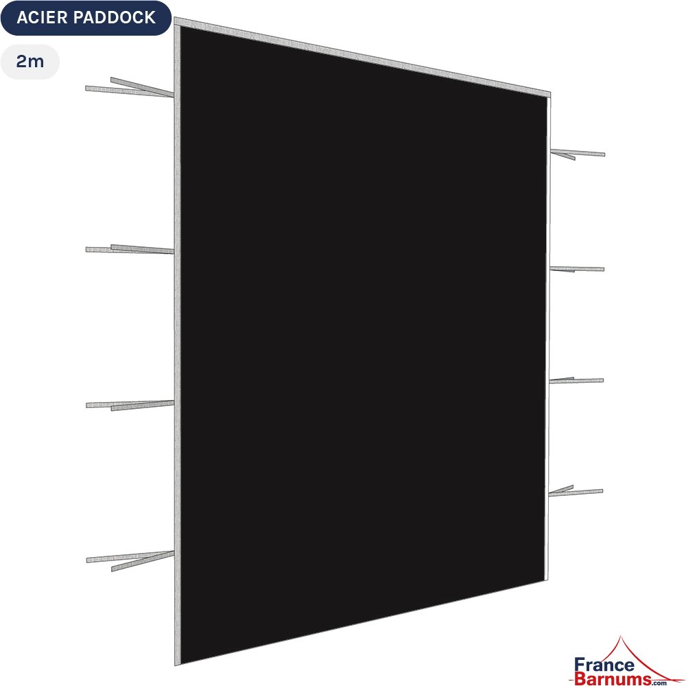 Paroi de 2m Pleine noire - Toile oxford 290gr/m² Paroi de 2m Pleine noire - Toile oxford 290gr/m²
