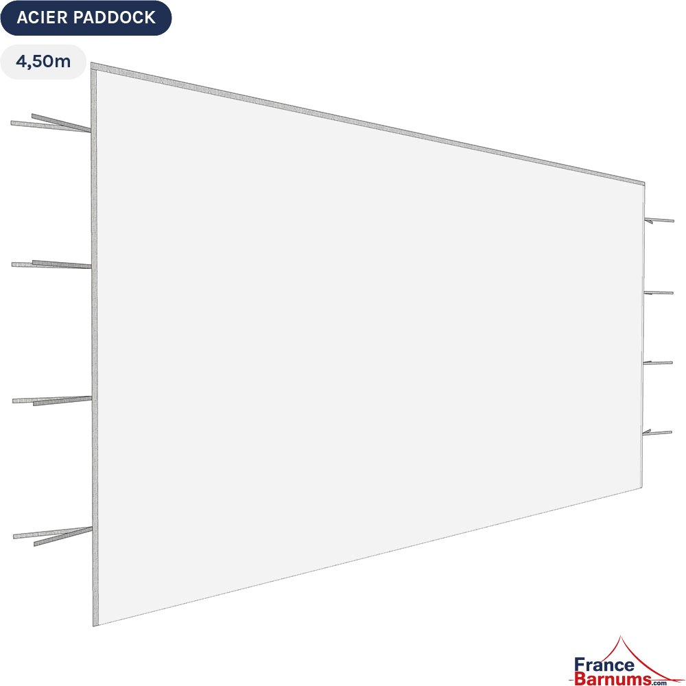 Paroi de 4,5m Pleine blanche - Toile oxford 290gr/m²