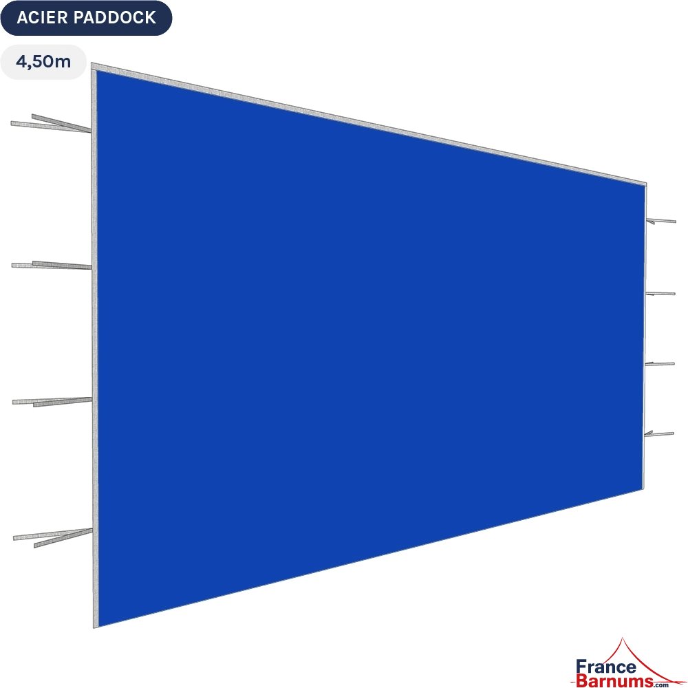 Paroi de 4,5m Pleine bleue - Toile oxford 290gr/m²
