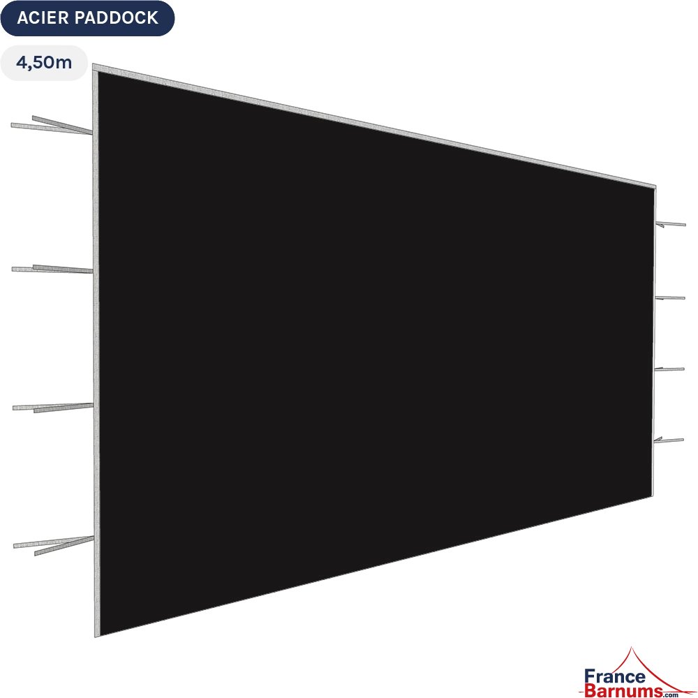 Paroi de 4,5m Pleine noire - oxford enduction PVC 290gr/m²