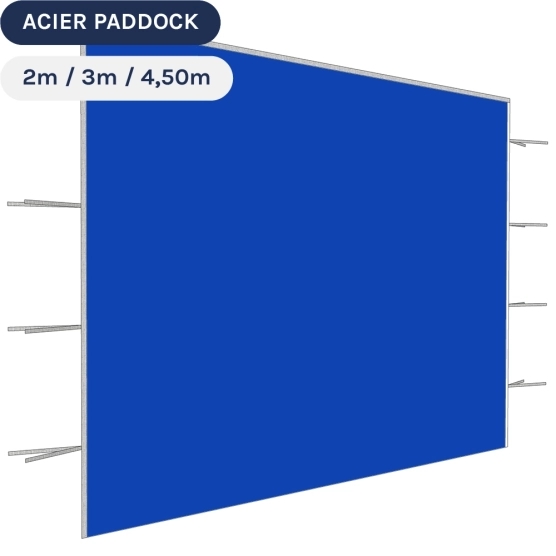 Paroi de 3m Pleine bleue - Toile oxford 290gr/m²