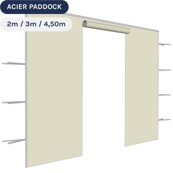 Paroi de 3m Porte beige - Toile oxford 290gr/m²