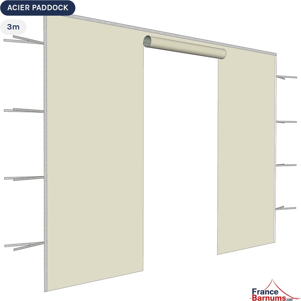 Paroi de 3m Porte beige - Toile oxford 290gr/m² Paroi de 3m Porte beige - Toile oxford 290gr/m²