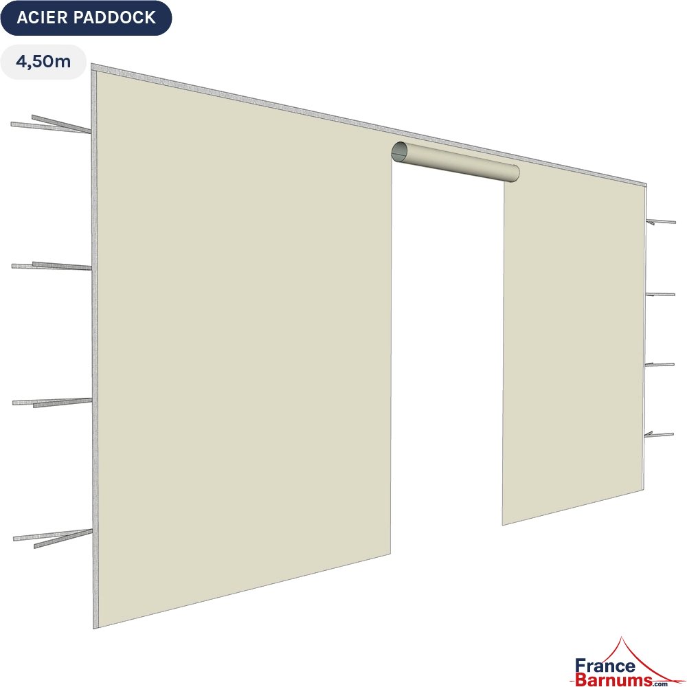 Paroi de 4,5m Porte beige - Toile oxford 290gr/m²