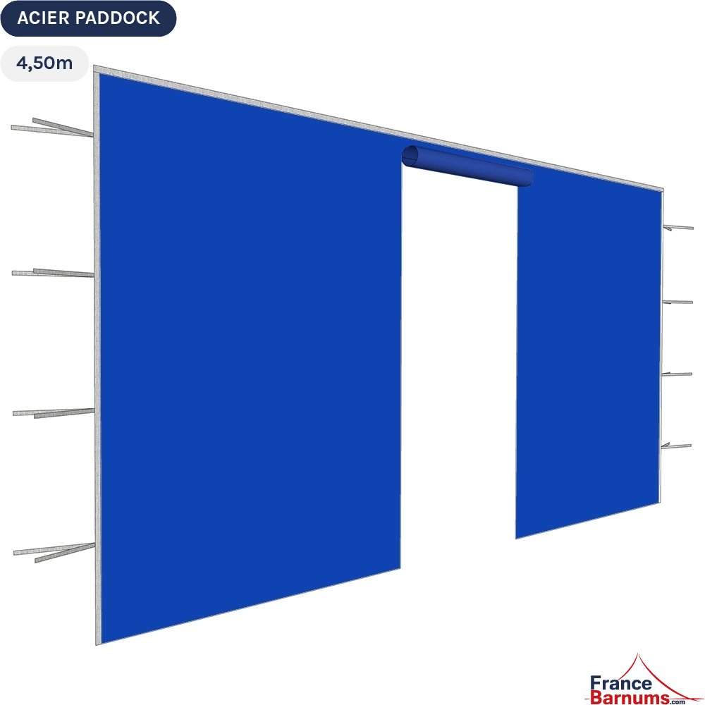Paroi de 4,5m Porte bleue - Toile oxford 290gr/m²
