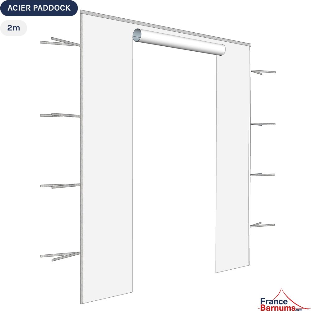 Paroi de 2m Porte blanche - Toile oxford 290gr/m² Paroi de 2m Porte blanche - Toile oxford 290gr/m²