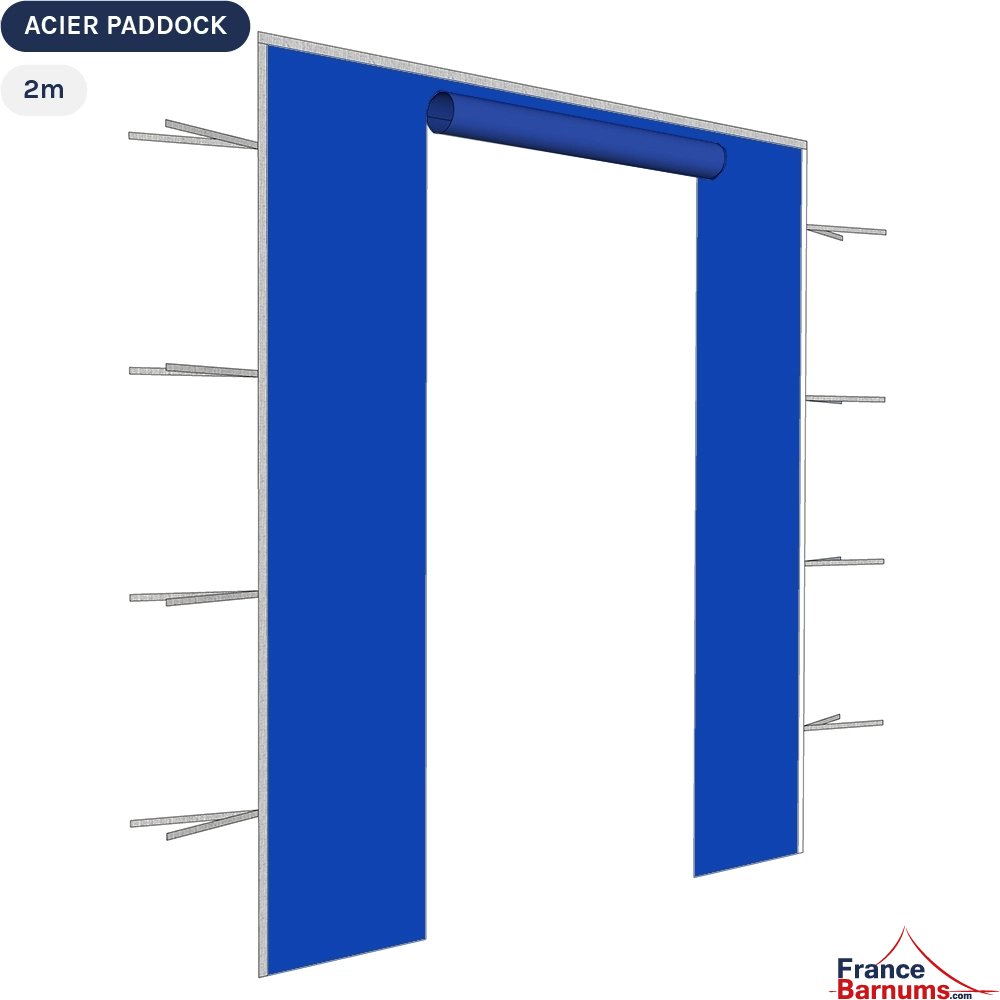 Paroi de 2m Porte bleue - Toile oxford 290gr/m² Paroi de 2m Porte bleue - Toile oxford 290gr/m²