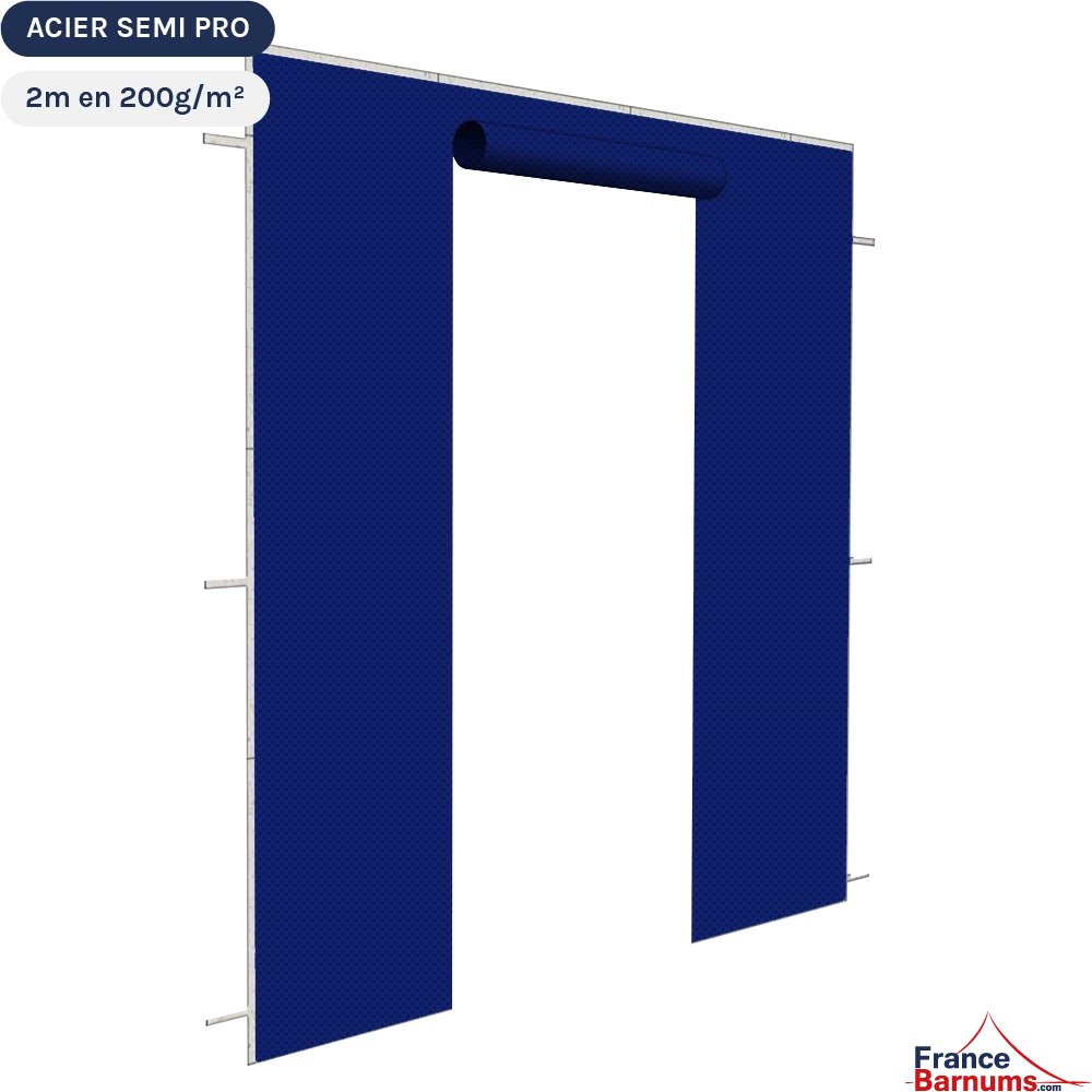 Gamme Acier semi-pro avec Mur de 2m Porte - 200gr/m² bleu Gamme Acier semi-pro avec Mur de 2m Porte - 200gr/m² bleu