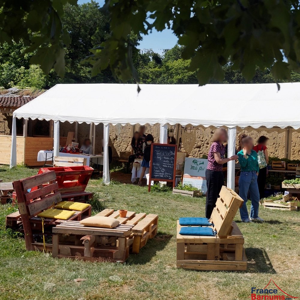 Tente de réception - Chapiteau PREMIUM en PVC de 6m x 14m Tente de réception - Chapiteau PREMIUM en PVC de 6m x 14m