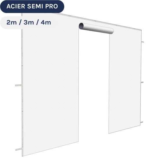 Gamme Acier semi-pro avec Mur Porte - 200gr/m² blanche