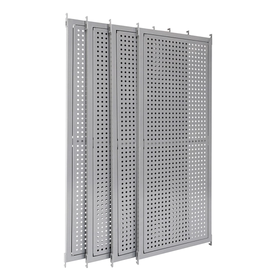 4 Plateaux ajourés pour Table Comptoir Pliante acier 4m x 40cm