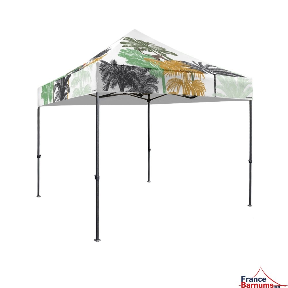 Impressions sur toits de barnums pliants Collection CAPSULE été 2024 - Série JUNGLE - Acier Paddock