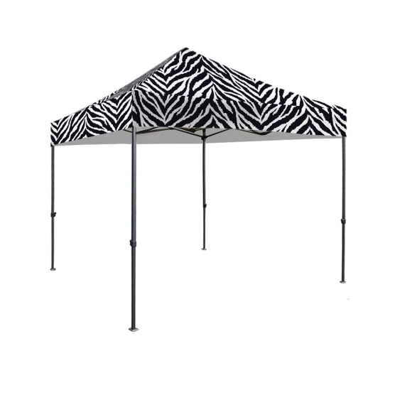 Impressions sur toits de barnums pliants Collection CAPSULE été 2024 - Série Zèbre - Acier Paddock