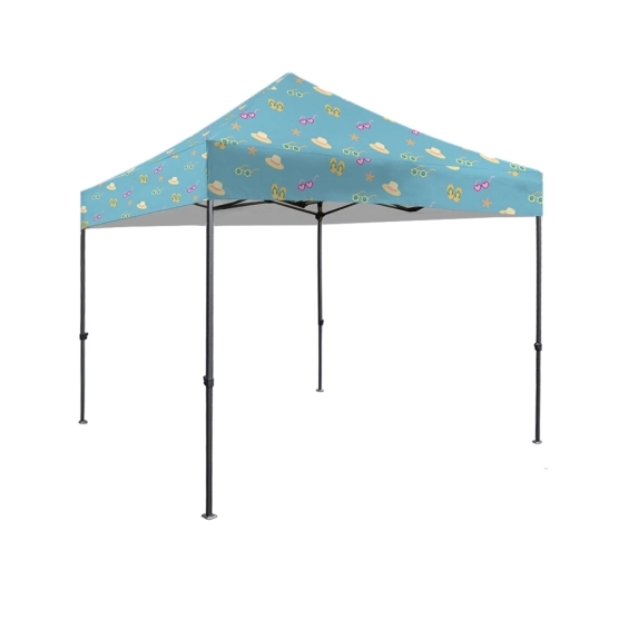 Impressions sur toits de barnums pliants Collection CAPSULE été 2024 - Série PLAYA - acier paddock