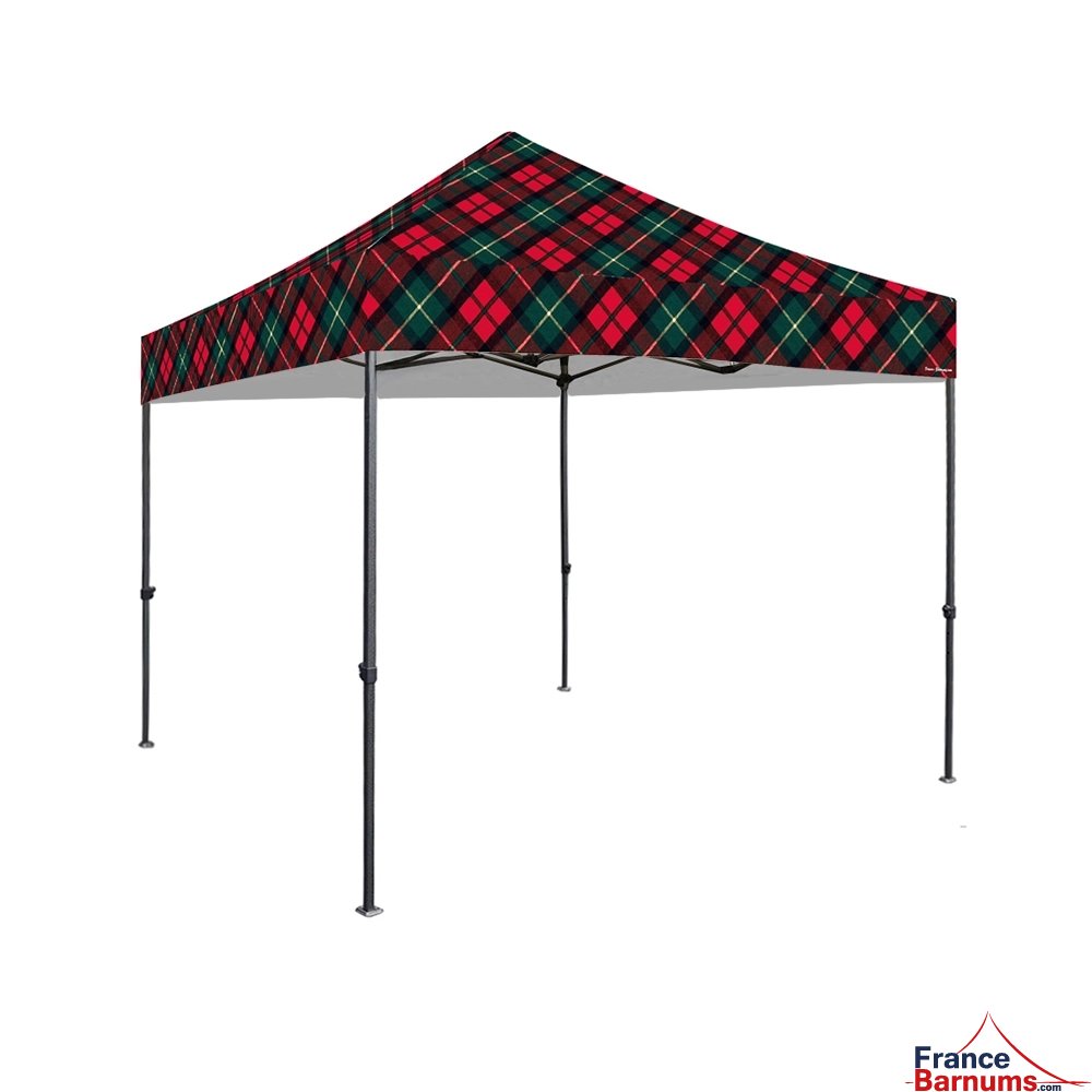 Barnum Pliant toit seul imprimé Tartan - acier paddock