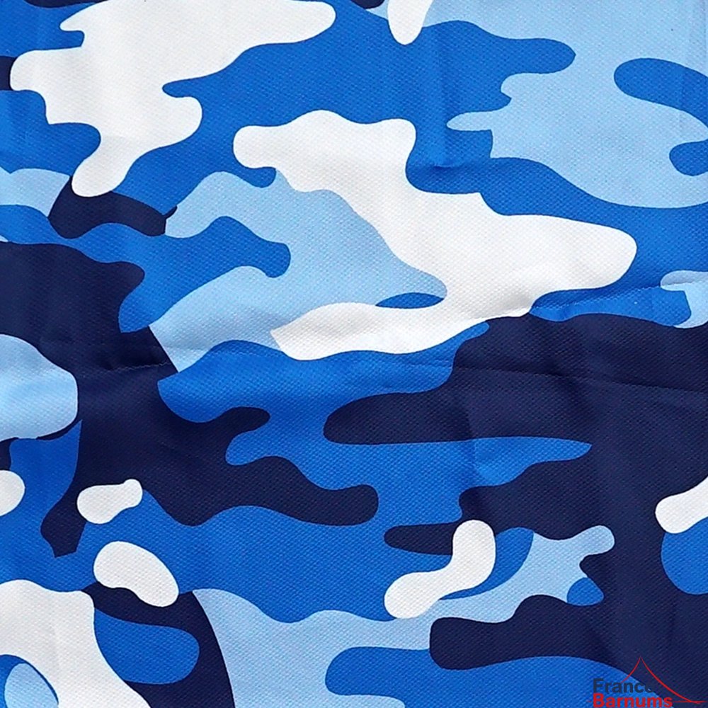 Bâche Polyester de motif camouflage bleu avec enduction PVC 380g/m2