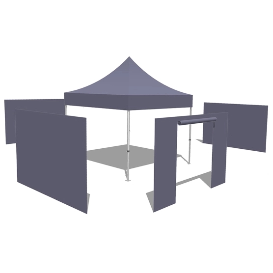 Tonnelle Pliante - Stand Acier Premium M2 3x3m CAMOUFLAGE + Pack côtés 380gr/m²