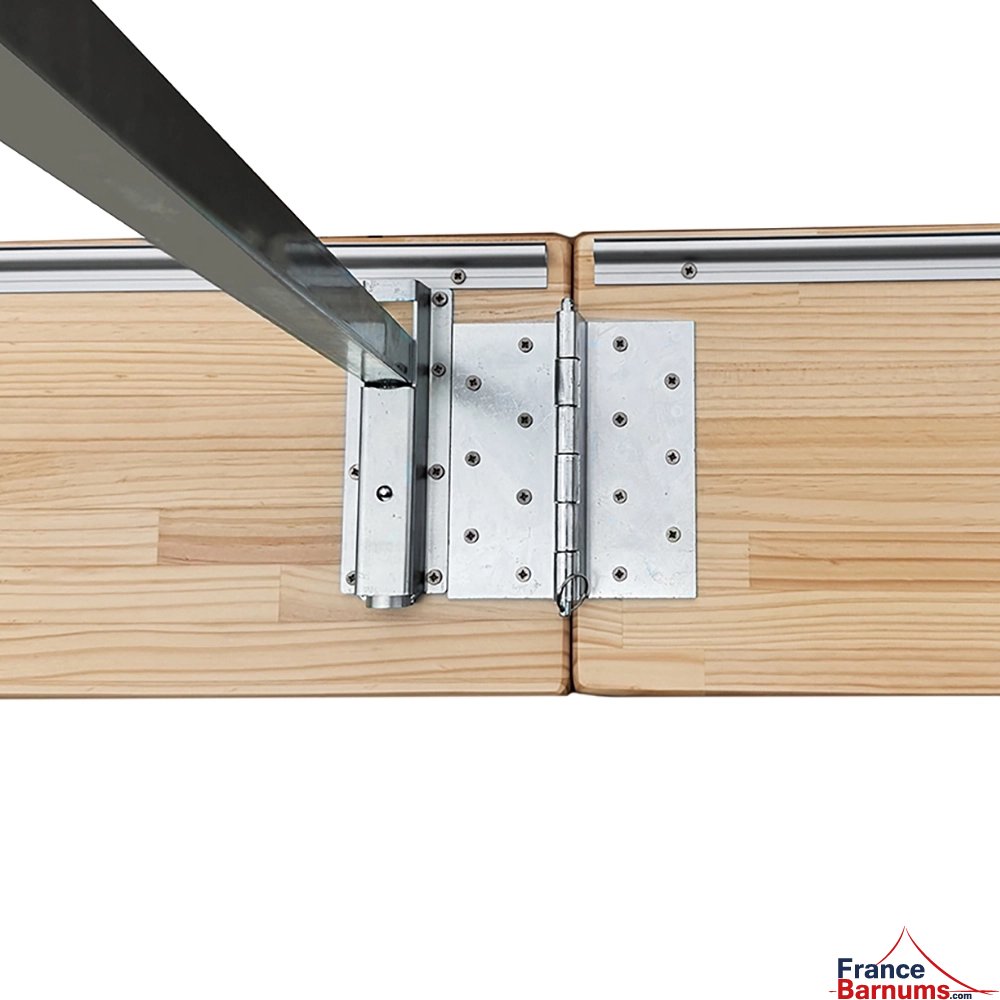 Comptoir pliant en bois verni de 4m