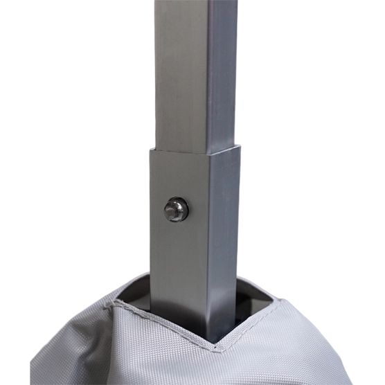 Mât avec bouton poussoir de barnum pliant Alu 45 Compact 3m x 3m