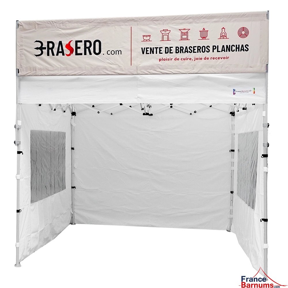 Support de communication personnalisé pour barnum de 3m