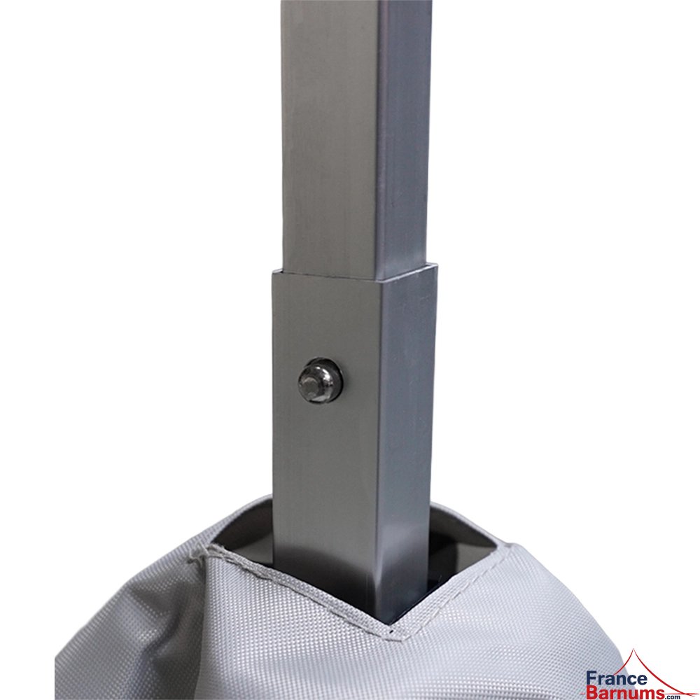 Mât avec bouton poussoir barnum pliant alu 3m x 3m