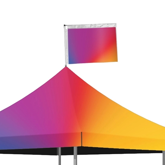 Drapeau imprimable recto verso pour stand buvette auvent