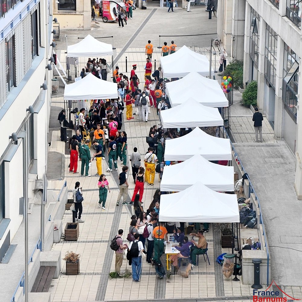 Tente pliante 3x3m Acier Loisirs (Blanc) - REF 2120S | France Barnums