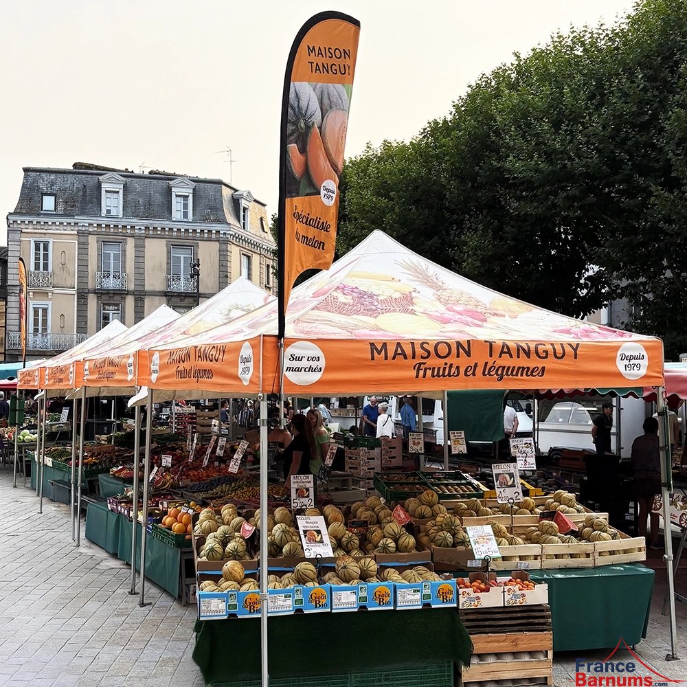 Connecteurs d'ORIFLAMME sur barnum pliant Acier Premium Alu Pro 45 Luxe Connecteurs d'ORIFLAMME sur barnum pliant Acier Premium Alu Pro 45 Luxe