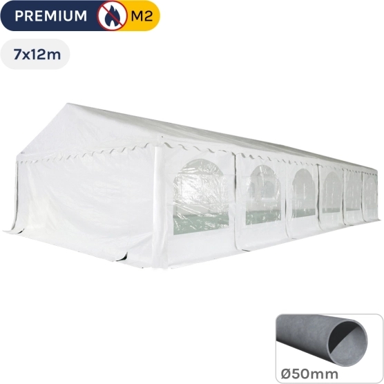 Tente de réception - Chapiteau PREMIUM 7m x 12m en PVC