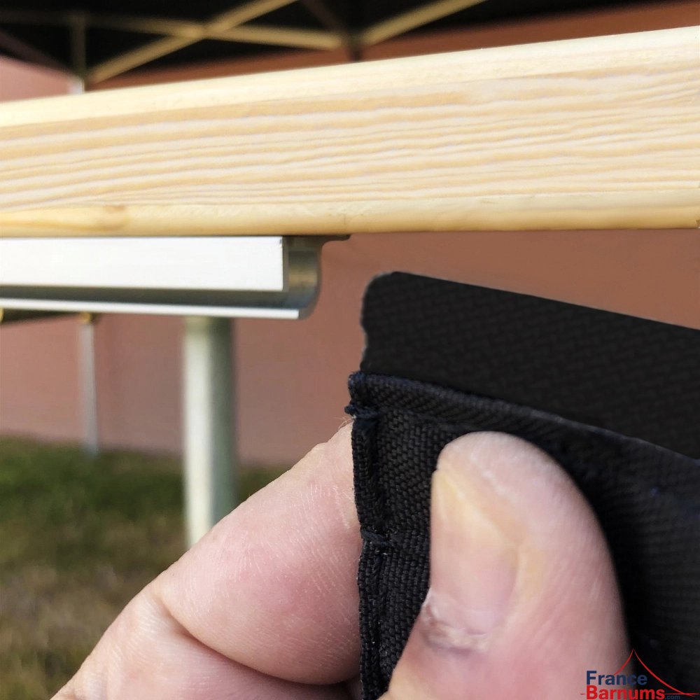 Jupe de comptoir buvette de 3m pour stand buvette pliante