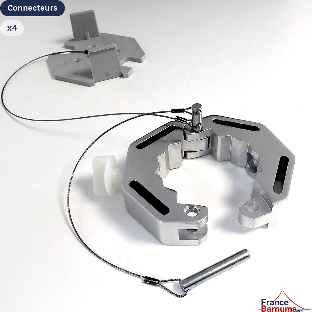 4x Connecteurs 45 pour pack complet tente pliante buvette Alu Pro 45 Luxe