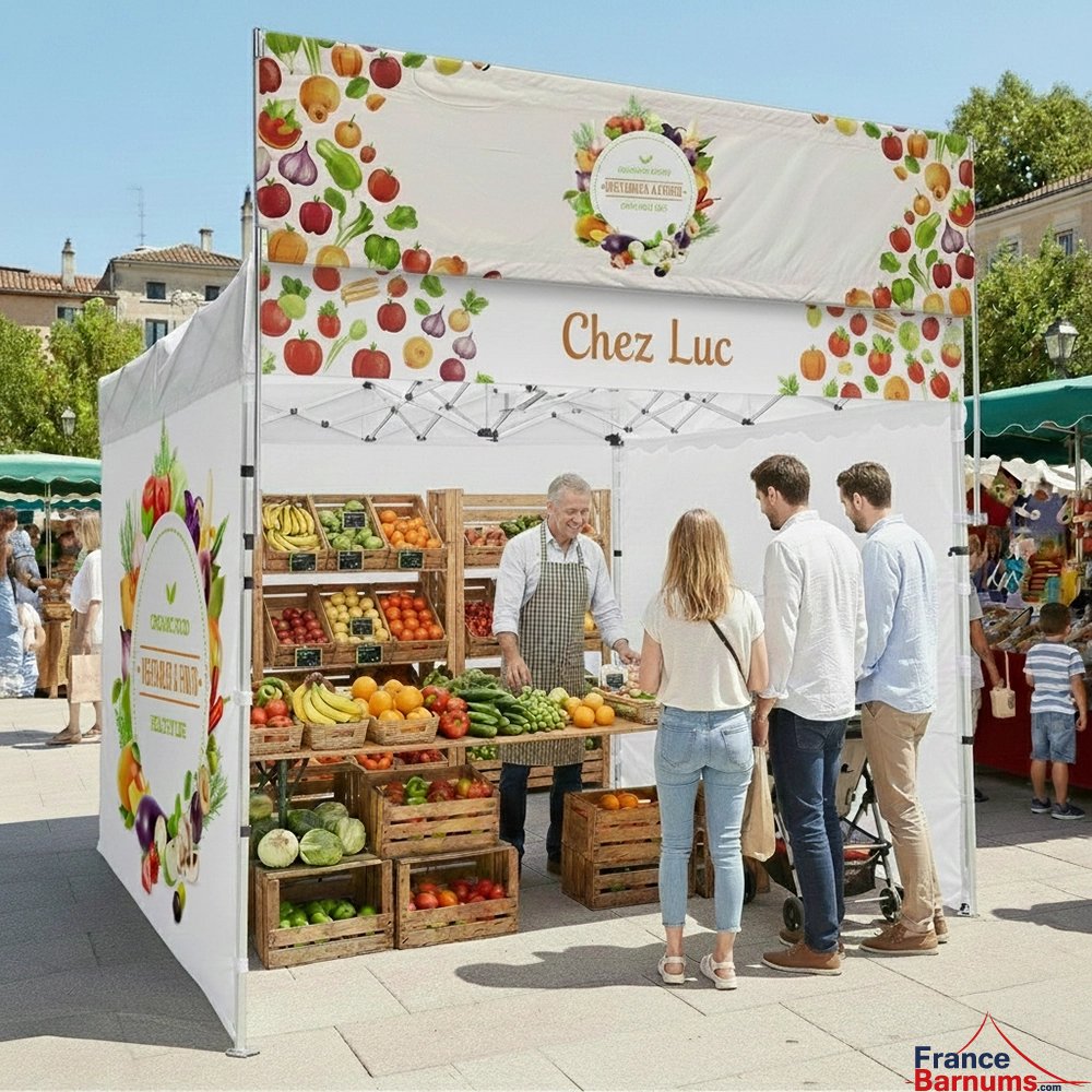 Bannière de communication imprimable pour tente pliante de 3m