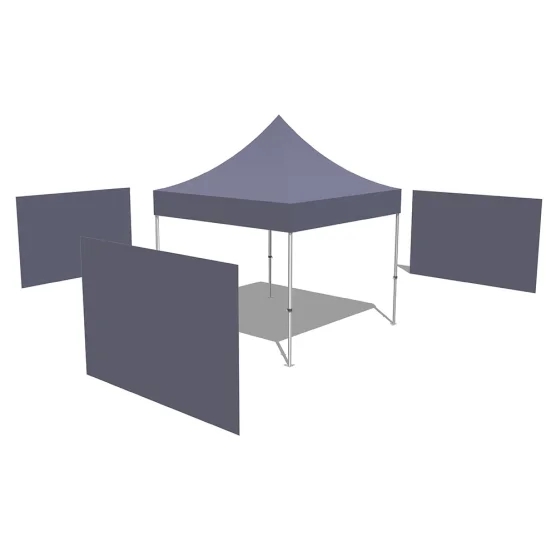 Tonnelle Pliante Acier Paddock 3mx3m IMPRIMEE avec 3 cloisons