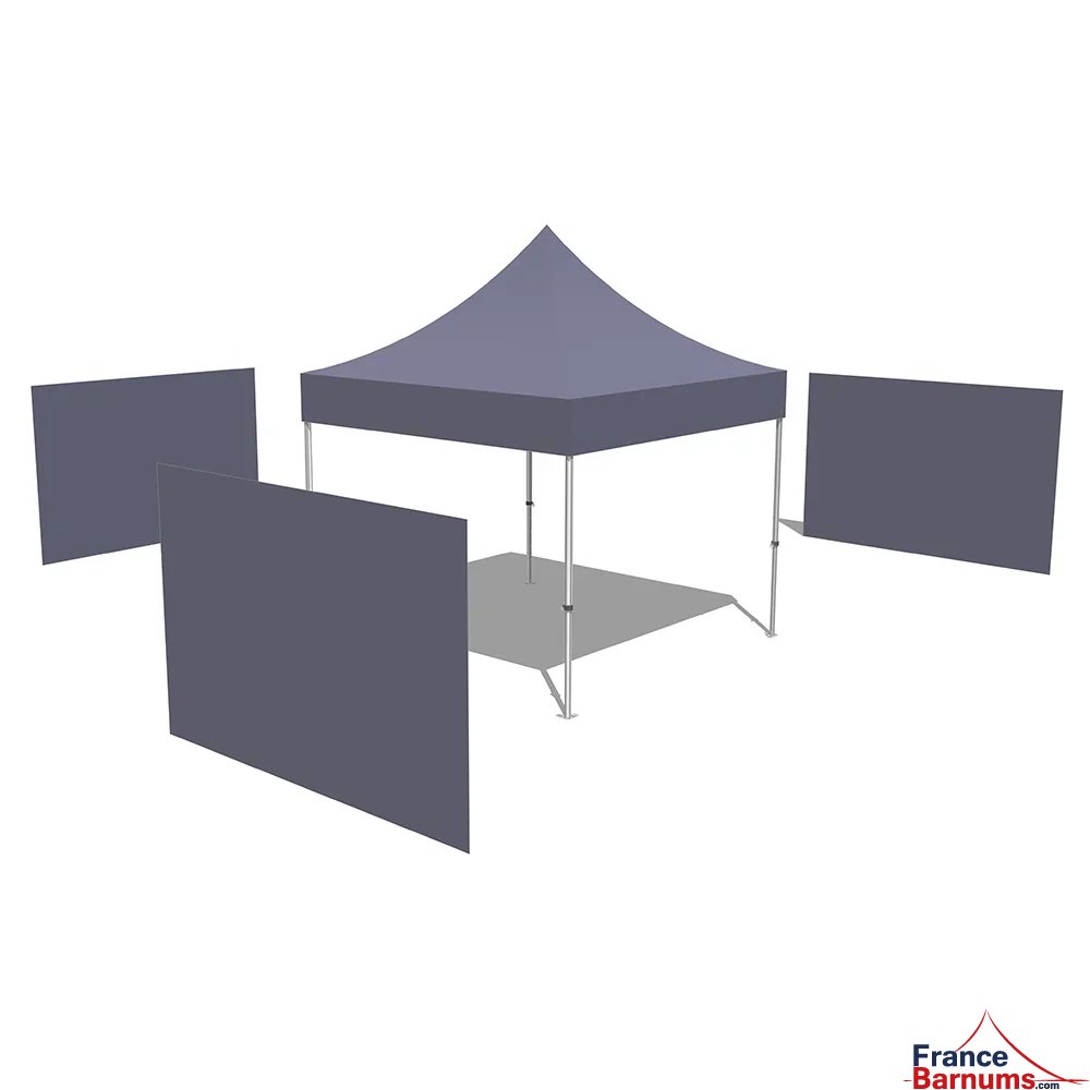 Tonnelle Pliante Acier Paddock 3mx3m IMPRIMEE avec 3 cloisons