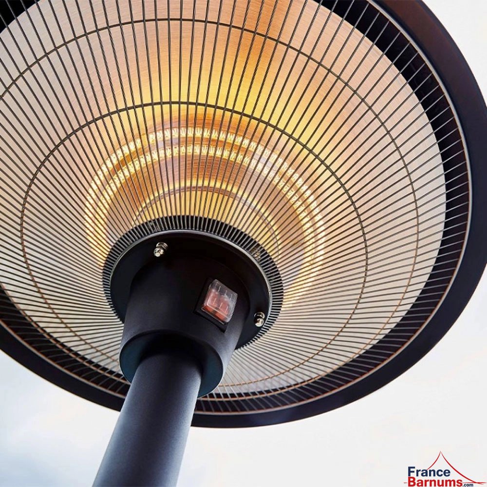 Chauffage halogène sur pied de 205 cm de hauteur avec 3 puissances au choix