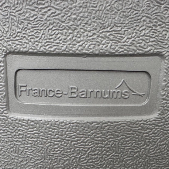 chaise pliante grise logo