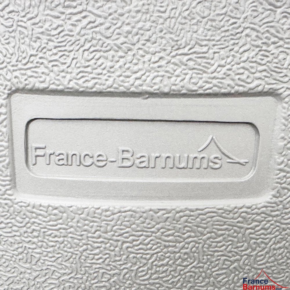 chaise pliante blanche logo