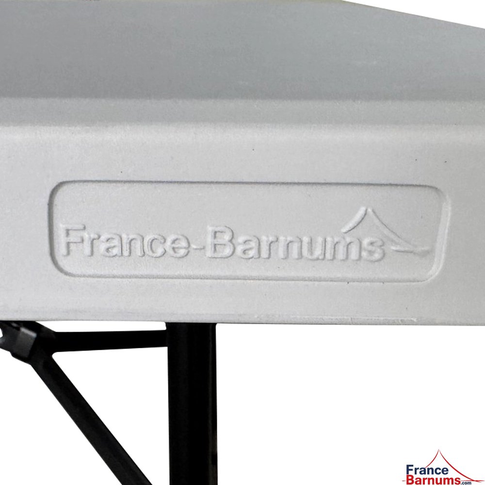 table pliante blanche logo