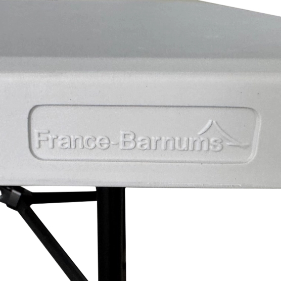 table pliante blanche logo