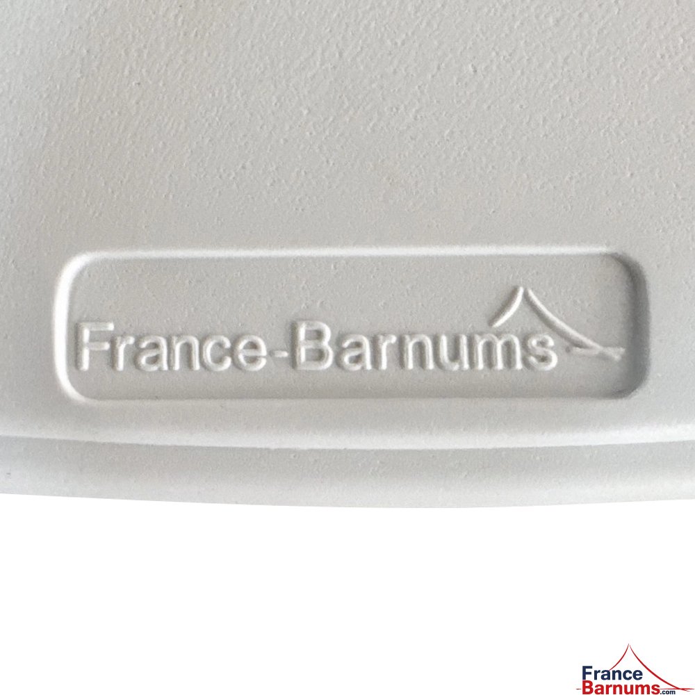 table ronde pliante blanche logo