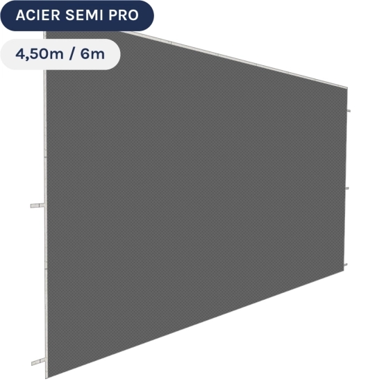 Paroi de 4m5 Pleine Gris - Tissé polyester 110gr/m²