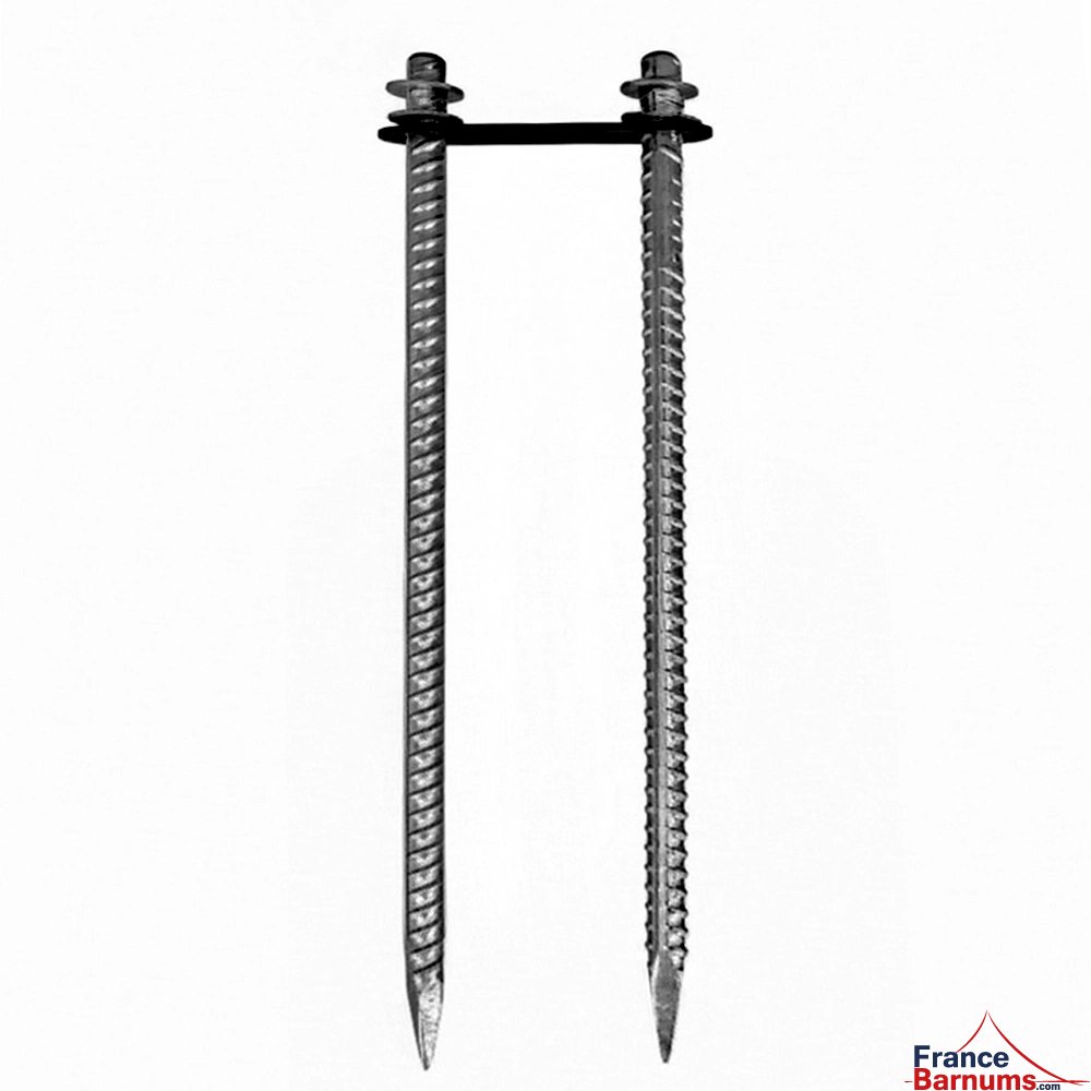 Double fixation pour tente étoile