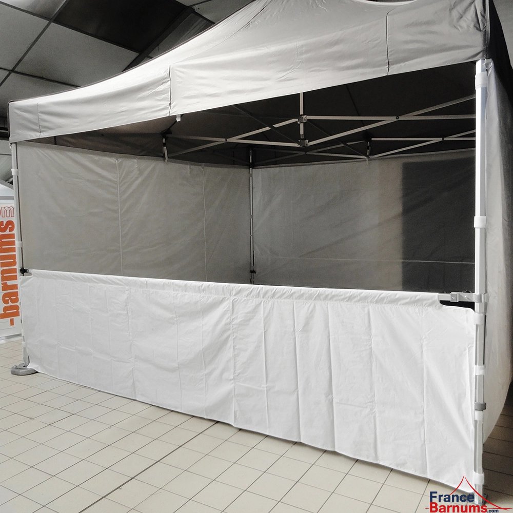Demi-paroi en 380gr/m2 de 3m pour barnum pliant